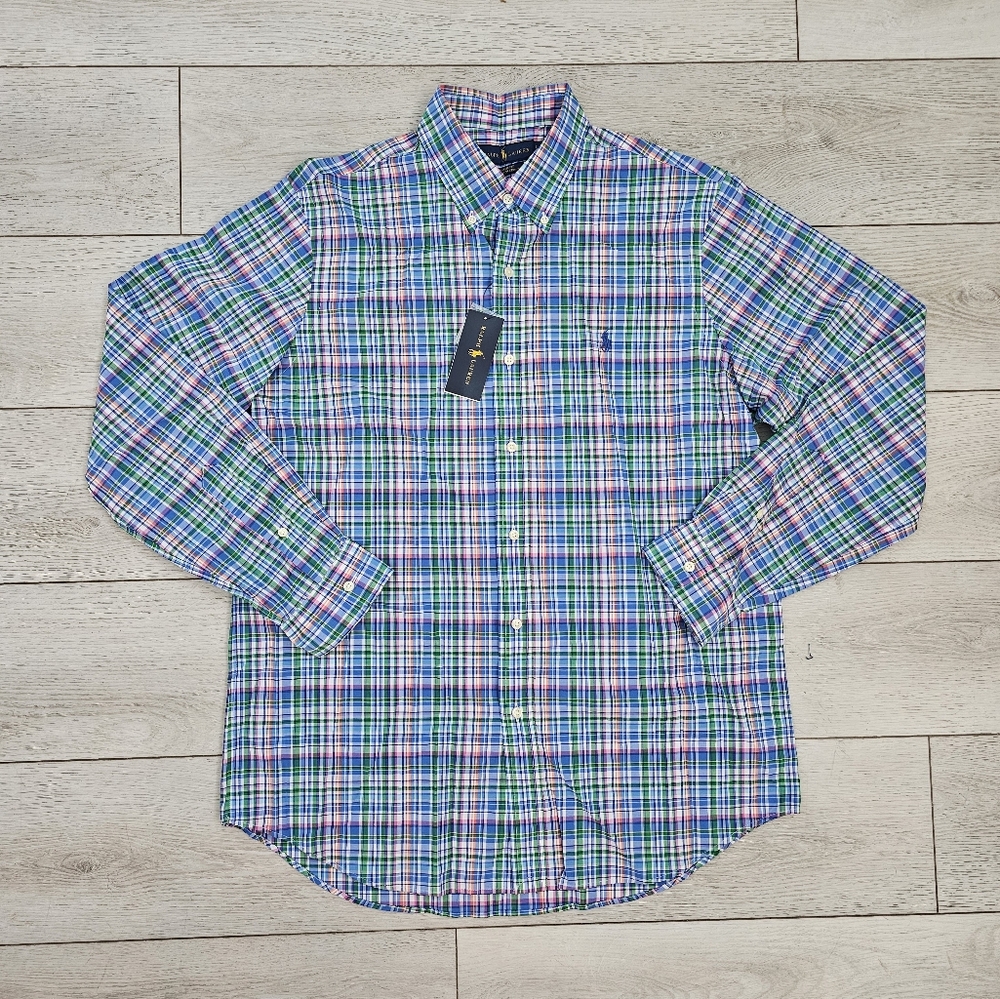 NWT POLO by Ralph Lauren Plaid Button Down Long Sleeve Large